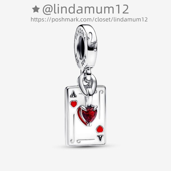 Pandora Disney Villains Queen of Hearts Double Dangle Charm - Picture 1 of 6